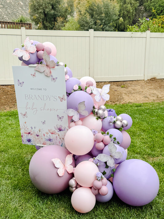 Welcome Baby in Style with a Butterfly Balloon Garland – SoCal Wallflowers, Ontario CA