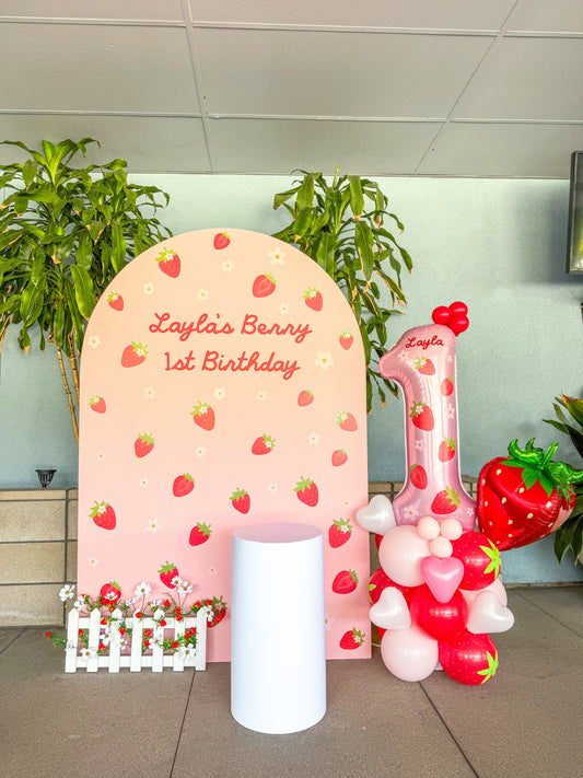 🍓 A Berry Sweet Celebration: Stunning Balloon Decor for a “Berry First Birthday” Party in Ontario, CA
