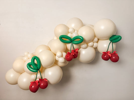 Cherry-Themed Balloon Garland: A Sweet Addition to Any Event