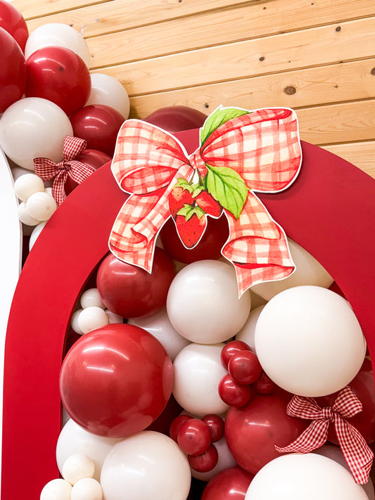 A BERRY SWEET CELEBRATION: STRAWBERRY FIRST BIRTHDAY BALLOON DECOR AT LITTLE ELEPHANTS PLAY SPACE