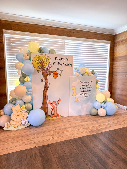 Winnie First Birthday Balloon Decor in Ontario CA