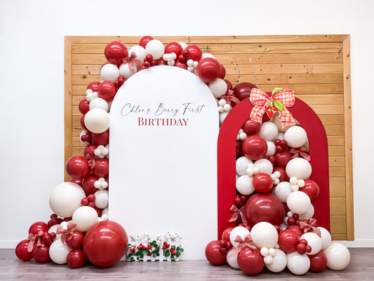 THE SWEETEST FIRST BIRTHDAY EVER: STRAWBERRY-THEMED BALLOON DECOR AT LITTLE ELEPHANTS PLAY SPACE