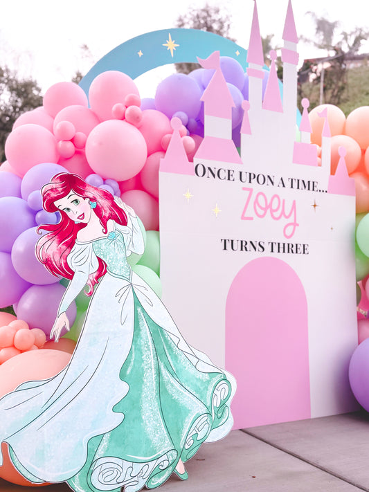 princess castle balloon installation for birthdays | The Balloon Pop Co