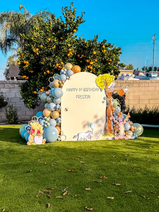 pooh balloon arch for baby showers | The Balloon Pop Co